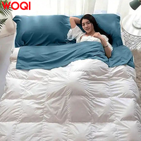Woqi — sac de couchage de Camping en soie, motif feuille de voyage, coton, avec doublure pour la randonnée, avec doublure