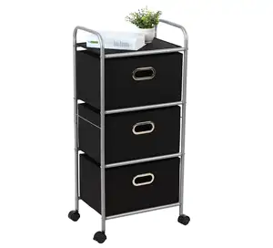 Multi-use 3 Tier Foldable Storage Drawers Collapsible Laundry Sorter Cart