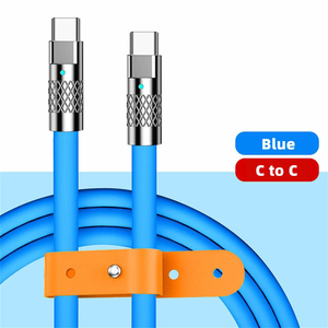 Sıcak 1m Çinko Alaşımlı <span class=keywords><strong>USB</strong></span> C Kablosu Süper Hızlı 6A 120W Akıllı Veri Kablosu Android Telefonlar Yazıcılar USB2.0 Tip C Kablosu Bilgisayarlar için - Product Image 3
