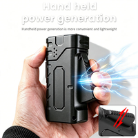 Lampe Torche d'Urgence à Manivelle Manuelle, Génération d'Énergie par Pression, ABS, Rechargeable par USB, Étanche, LED, Portable, Lumière Extérieure