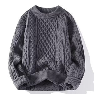 Pull en polyester tricoté coupe ample col rond pour homme et femme, tailles européennes grandes tailles, collection automne-hiver – Offre spéciale - Product Image 3