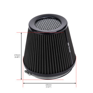 <b>Air</b> <b>Filter</b> 6-Inch 152mm <b>Cone</b> High-Performance For Retrofit Upgrade Black Carbon Pattern - Product Image 2