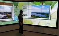 Écran LED de grande taille 4,8 m * 15,6 m, double lumière, pointeur laser, interaction précise à distance, écran LED interactif