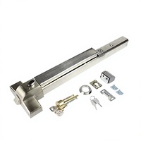 Stainless Steel 304 Panic Exit Device 650mm 800mm 1000mm Push Bar with Alarm Fire Door Lock Made Zinc Alloy Brass Key Material