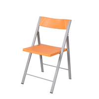 Chaise de formation pliable sans accoudoirs en plastique empilable pour salle de conférence, usage intérieur/extérieur, idéale pour les invités