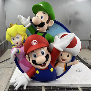 Figurines en résine grandeur nature au design moderne personnalisé, statues de <span class=keywords><strong>Mario</strong></span>, décoration de bureau en fibre de verre, sculpture de <span class=keywords><strong>Mario</strong></span> Brother - Product Image 3