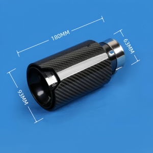 Punta de <span class=keywords><strong>Escape</strong></span> de Fibra de Carbono de 93 mm para BMW M Performance, Punta de Silenciador de Acero Inoxidable, Accesorio de Tuning para Tubo de <span class=keywords><strong>Escape</strong></span> de Coche, Universal - Product Image 2