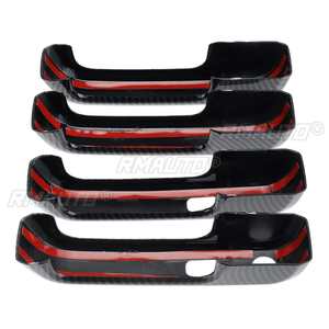 Coques de poignées de portières de voiture avec clé intelligente + Ensemble de garnitures de panneaux de poignées de portières extérieures pour Ford F-150 F150 F-250/HD F-350/HD 15-19 - Product Image 5