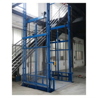 Plateforme élévatrice verticale stationnaire à rail de guidage avec système hydraulique stable, élévateur de marchandises électrique pour usage industriel