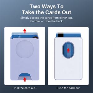 Portafoglio Magnetico Sottile Porta Carte Personalizzabile MagSafe da Uomo per 3 Carte per <span class=keywords><strong>iPhone</strong></span> 16 15 14 Pro Max - Product Image 3