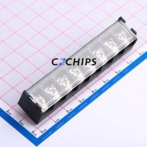 DBT50G-9.5-8P-BK-P CRC Barrier Terminal Block P=9.5mm Connector Three Sides 9.5mm 1x8P Edge Pin - Product Image 1