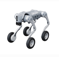 Robot quadrupède hybride Unitrees Go2-W avec roues et jambes, conception de roues avant et arrière pour une mouvement au sol plus rapide avec LiDAR 4D, en stock