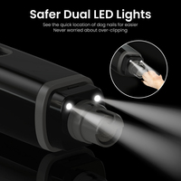 Neues Design LED-Licht 2-Gang USB-Aufladung Elektrischer Haustier-Nagelschneider Geräuscharm Leistungsstark Schmerzfreie Pfotenpflege Hunde-Nagelschleifer