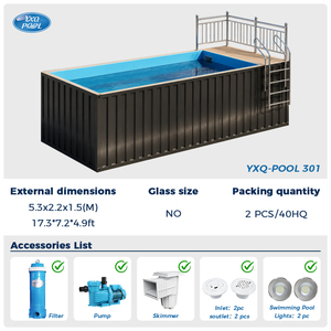 <span class=keywords><strong>Piscine</strong></span> portable de luxe <span class=keywords><strong>avec</strong></span> système de filtration complet pour installation hors sol à domicile - Product Image 3