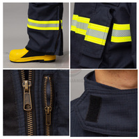 EN469 Nomex Aramide Coton Pompier Uniforme Comprend Pompier Veste Pantalon Casque Gants Bottes