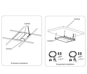 2x4 LED Troffer Light 20-40W Vatio ajustable 0-10V Regulable 3000K-5000K Color sintonizable 100-277V - Product Image 6