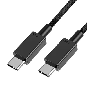 מהיר חכם USB C סוג מחבר טעינת נמל סוג C קלוע TPE 100W פ"ד סוג-C USB כבל עבור אלחוטי מטען כוח בנק