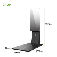SPlan - Entrenador de Gimnasio Inteligente Todo en Uno Unisex para el Hogar, Estructura de Metal, Estación Multifunción, Pantalla Táctil LCD de 24 Pulgadas para Ejercicio Personal