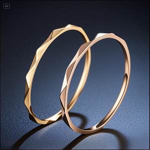 Tendance actuelle, bagues pour le petit doigt unisexes en acier inoxydable, plaquées or et or rose, idées de cadeaux de mariage/fête à la mode pour hommes et femmes - Product Image 6