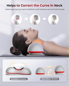 Masajeador de <span class=keywords><strong>Cuello</strong></span> con Calor y Terapia de Luz Roja, Dispositivo Inalámbrico de Tracción Cervical para Alivio del Dolor TMJ y Masaje de Hombros - Product Image 4