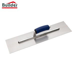 Truelle carrée ergonomique en acier au carbone avec poignée en caoutchouc plat, 20 pouces, pour le ciment et le plâtrage - Product Image 1