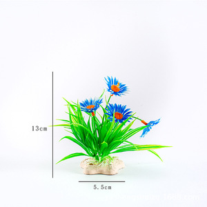 Plantes aquatiques artificielles pour décorations d'aquarium, 13cm 20cm, ornements de simulation en plastique, aménagement paysager écologique pour aquarium - Product Image 4