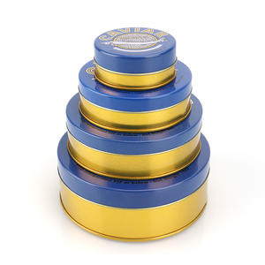 異なるサイズのホットセール高品質カスタマイズ食品グレード丸型キャビアブリキ箱 - Product Image 6