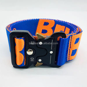 Cinturón táctico más grueso de nailon duradero con logotipo de Jacquard, hebilla de Metal, correas de tela de poliéster y lona, cinturones informales tejidos para hombres - Product Image 4