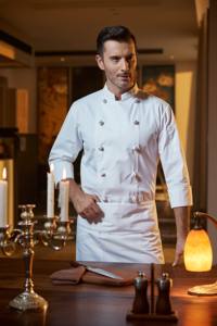 Chaqueta de <span class=keywords><strong>Chef</strong></span> Profesional para Hombre, Uniforme para Hotel, Restaurante, Cocina, Personal de Hostelería, Ropa de Trabajo - Product Image 3