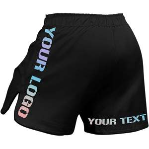 Diyume unisex กางเกงขาสั้นต่อสู้กลางต้นขากราฟิกที่กำหนดเองความทนทานสูงต่อสู้และมวยไทยศิลปะการต่อสู้แบบยืด - Product Image 2