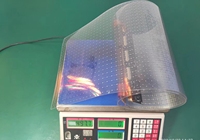 Film LED flexible transparent en verre pour fenêtre, écran d'affichage couleur P8 pour métro, centre commercial, ascenseur, etc.