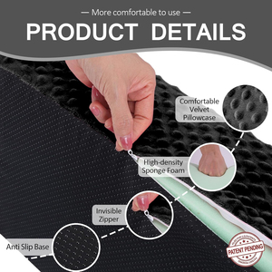 Oreiller en mousse à mémoire de forme <span class=keywords><strong>pour</strong></span> dormeurs latéraux et positionnement corporel – Sans base, respirant, en polyester écologique, design moderne - Product Image 2