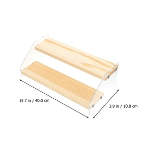 Tùy chỉnh trung tâm gỗ tầng hiển thị Kệ <span class=keywords><strong>Acrylic</strong></span> hiển thị risers cupcake con số hiển thị đứng cho cửa hàng - Product Image 4