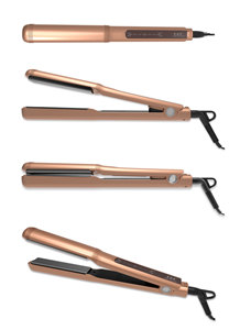 Tốt Nhất Chuyên Nghiệp Titan Planche lisseur De Cheveux Điện Thiết Kế Mới 2-Trong-1 Phẳng Sắt Tóc Ép Tóc Hộ Gia Đình LED - Product Image 2