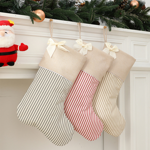 <strong>Wholesale</strong> Linen <strong>Christmas</strong> Socks Luxury Customized Fireplace Decoration Gift Sublimation Xmas <strong>Christmas</strong> <strong>Stockings</strong> for Embroidery - Product Image 3
