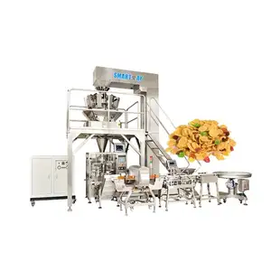 SmartWeigh customized vertical granule 2.5L hopper oats corn flakes pillow bag packaging machine for small businesses