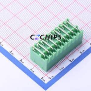 KF2EDGKRH-3.81-2*9P Plug-in Terminal Block Bent Lead Through Hole,P=3.81mm Board-to-Board / Socket - Closed 2x9P 3.81mm Green - Product Image 2