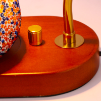 Lámpara de Mesa de Metal Hecha a Mano al Estilo Europeo, Pantalla de Vidrio, Bombillas Halógenas, Alimentación CA, Portavelas, Garantía de 2 Años