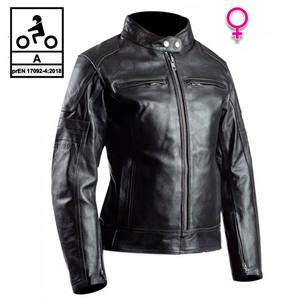 Carburo KRONOS Lady CE mujer chaqueta de cuero Negro XL - Product Image 1