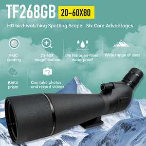 กล้องส่องทางไกลแบบ HD กำลังขยาย 20-60x80 มุมมอง 45 องศา พร้อมปริซึม BAK4 สำหรับการยิงเป้าหมายและการดูนก - Product Image 6