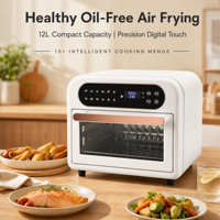 Four à convection électrique numérique 12L avec contrôle numérique pour usage domestique, idéal pour la cuisson de pizzas et les rôtis