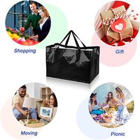 Sacs en PP tissé laminé écologiques, logo personnalisé imprimé, sacs de courses réutilisables pour la promotion de la marque, prix de gros