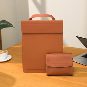 Sac à ordinateur portable en cuir hautement recommandé, étui imperméable pour ordinateur portable avec logo personnalisé pour hommes et femmes d'affaires - Product Image 4