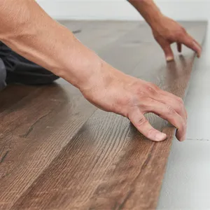 Híbrido piedra mármol grano de madera personalizado Piso Vinilico venta al por mayor pegamento abajo impermeable lujo vinilo suelo LVT suelo tablón