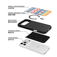 Coque de téléphone AG Feeling Black Edge avec motif tricoté doré pour iPhone 17, 17 Pro Max, 16 Pro, 15, 15 Pro Max – Coque magnétique