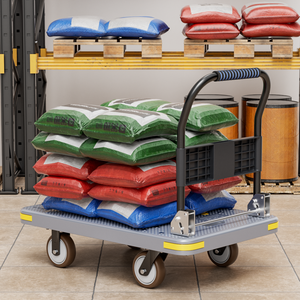 Plataforma de Carga de Plástico Resistente de 800 kg, Carretilla Manual, Carro de Mano, Personalizable OEM para Supermercados, Compras y Almacenamiento - Product Image 5