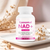 Complément Alimentaire Liposomal NAD+ en Capsules (60 unités) pour Femmes – Marque Blanche – NAD, Resvératrol, Acide Hyaluronique, CoQ10 pour l'Équilibre