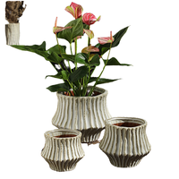Vase en céramique moderne de luxe américain Eastern Rock, haut de gamme, exquis, pour plantes vertes Phalaenopsis, taille petite et grande, ornement floral.