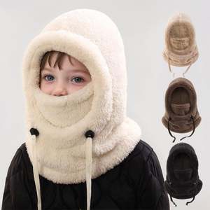 Çocuklar İçin Kışlık Sıcak ve Rüzgar Geçirmez Entegre Koruyucu Şapka Çocuk Kalın Örgü Şapka - Product Image 5