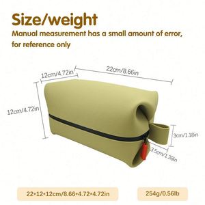 Travel Bag-<b>Silicone</b> <b>Waterproof</b> Water Resistant Durable Fashion Solid Color Large Capacity Zipper Closure Portable Outdoor Makeup - Product Image 5